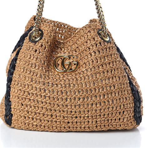 borsa gucci in rafia|Gucci Raffia Bags for Women .